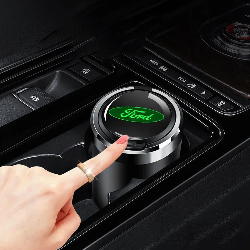 Luminous Funny Car Styling Ashtray Smoke Holder for Ford Mustang Shelby Focus Mk2Mk3 Mondeo Ranger Galaxy Fiesta Explorer Fusion