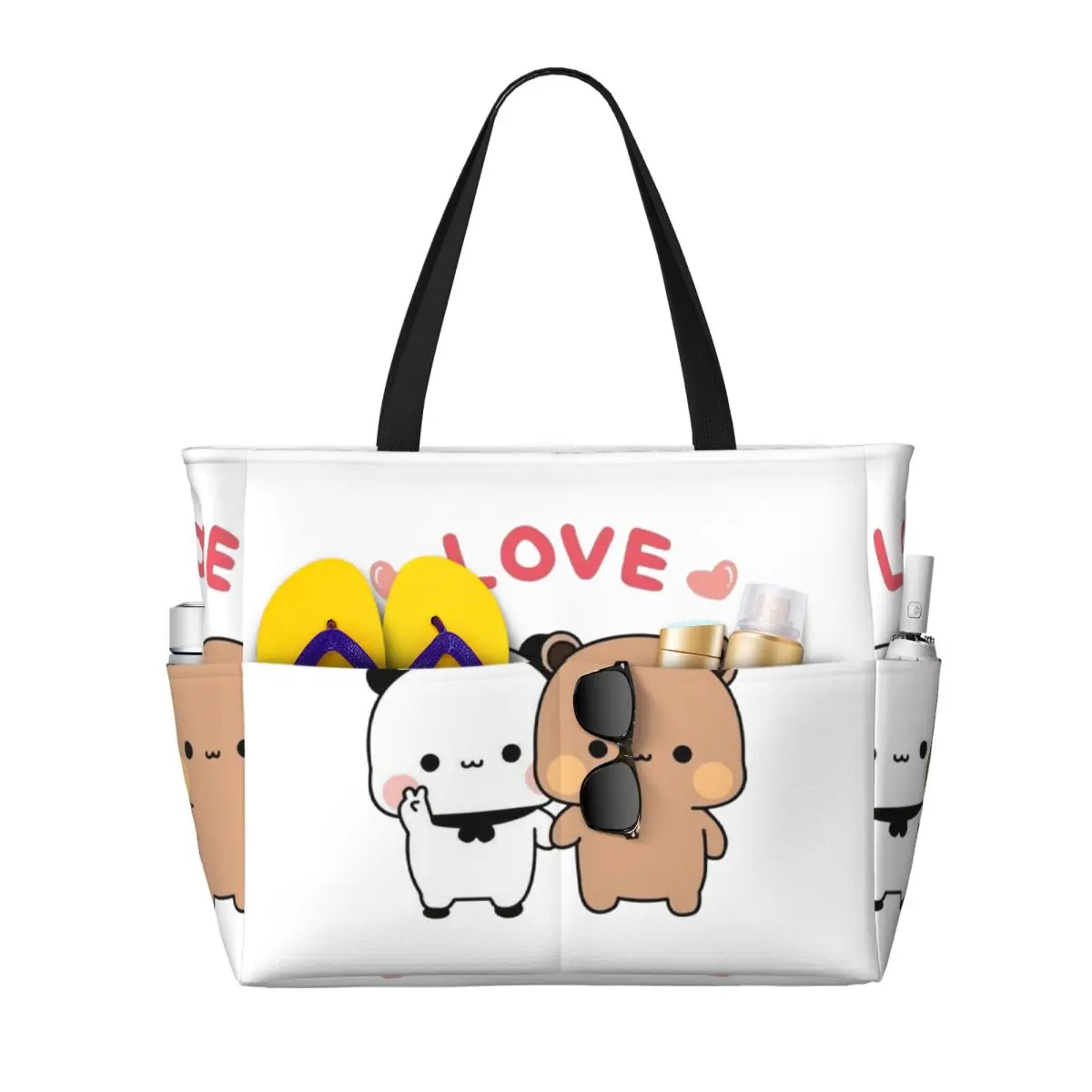 

Bear And Panda Bubu Dudu Balloon Пляжная сумка-тоут Спортивная сумка для тренажерного зала Йога Duffle Большая сумка-тоут Женская дорожная сумка Сумка для фитнеса