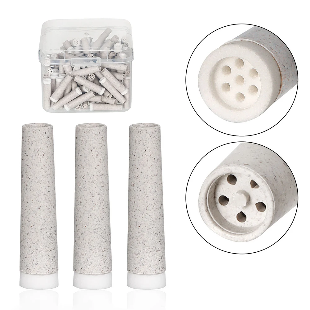 10/150pcs Cone Filter Tips 5MM~7MMX28MM Size Activated Charcoal Degradable Plastic Material Cone Pre rolled Pipe Filters Tips