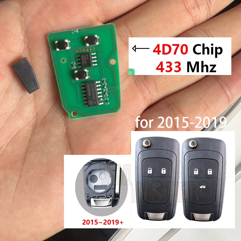 

4D60/70Chip 433mhz Remote Control Circuit Board for Chevrolet Cavalier Sail for Buick Excelle 2015 2016 2017 2018 2019 2020 2021