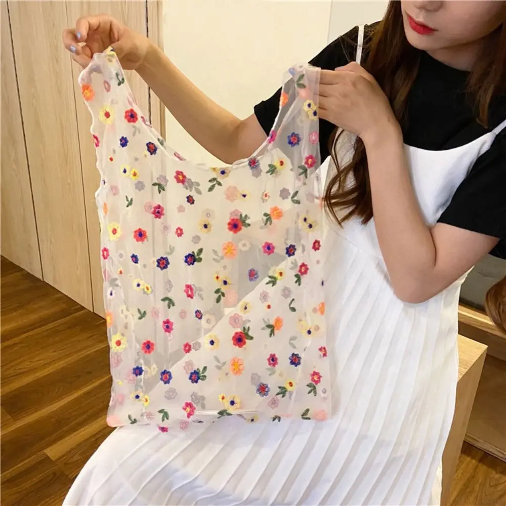 Bouquet Wrapping Fabric Floral Embroidered Tulle Fabric Floral Embroidery Sheer Lace Fabric Bouquet Wrapping Polyester