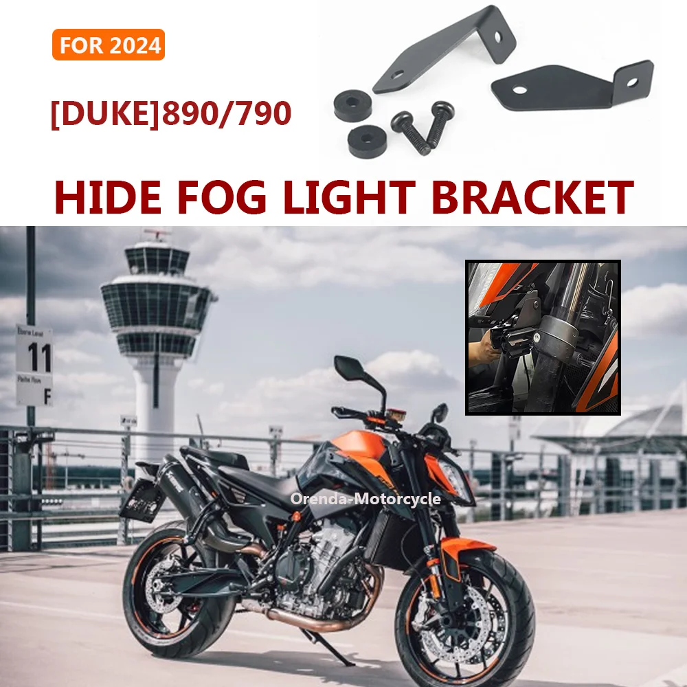 

For 790 Duk 890 Duk 790Duk 890Duk 2024 Motorcycle Hidden Installation Bracket Front Spotlight Mount Holder Fog Lights Stand
