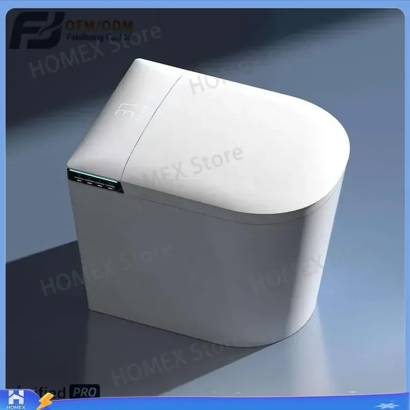 Wall Mounted Smart Toilet 52cm S Trap One Piece Heated Seat Bidet No Water Pressure Required Multifunctional Intelligent WC