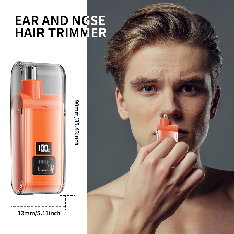 ماكينة تشذيب شعر الأنف للاستخدام المنزلي، شفرة قابلة لإعادة الشحن تدوم طويلاً، أداة غسل وتنظيف الأنف الجديدة 2025