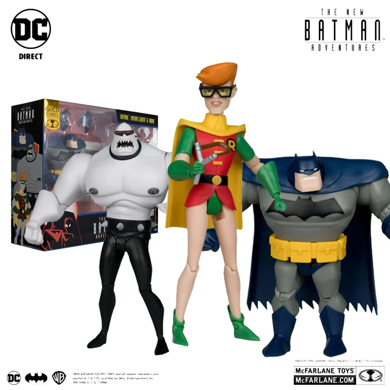 

McFarlane Genuine (Legends of The Dark Knight) New Batman Adventures 3pk - Batman, Mutant Leader and Robin Boys Toy Gifts For
