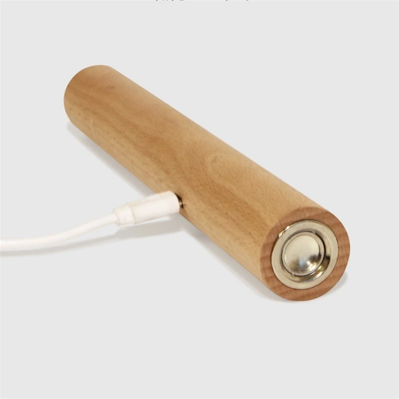 Magnetic Wooden Rotatable Wall Lamps 360 Degree Wall Light for Home USB Charging Touch Dimming Bedroom LED Bedside Ambient Light