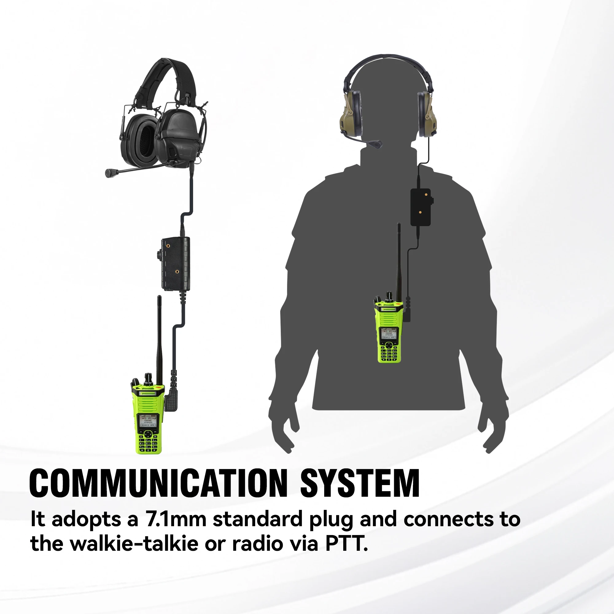 FCS & FMA Full Digital Dual DPS AMP Тактическая гарнитура Коммуникационное шумоподавление Военные аксессуары Полицейское снаряжение