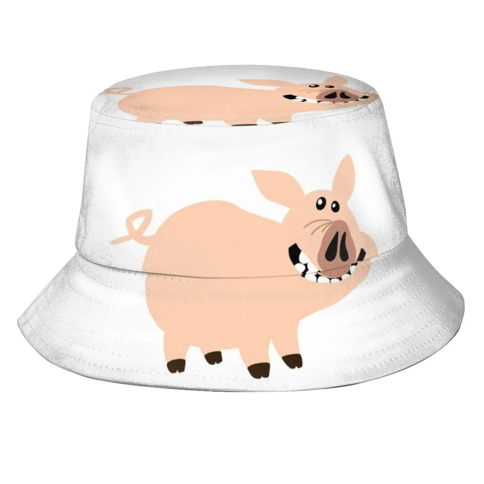 Hay Day Pig Sun Cap Fisherman Hat Bucket Hats Pigs Hay Day Pig Barn Animals Cute Minimalist Chicken Piggy Oink