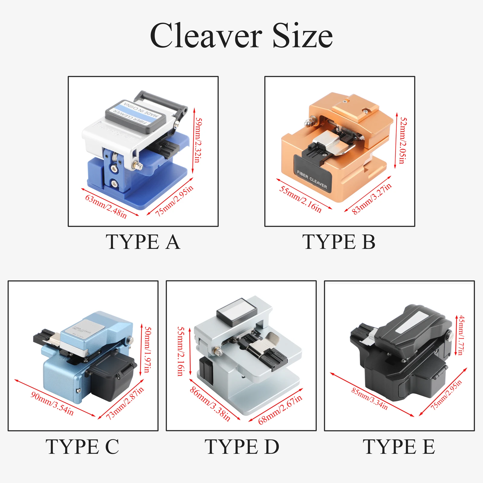 (10 in 1) Fiber optic termination testing tool kit includes: high-precision fiber optic cleaver optical power meter etc.