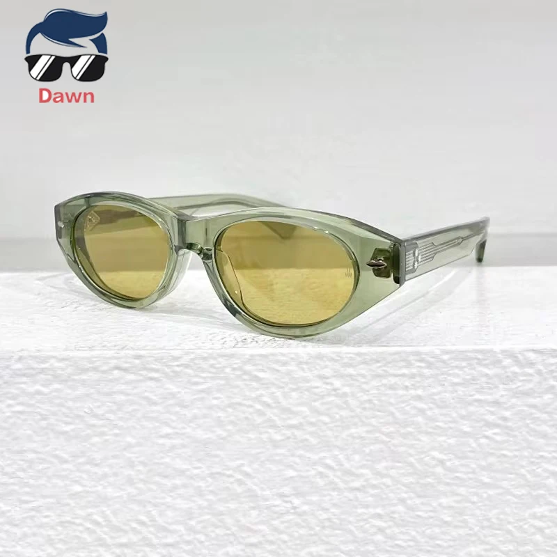 

Luxury Brand Oval acetate sunglasses Handmade men commercial affairs women fashion designer UV400 outdoor New trendy SUN GLASSES