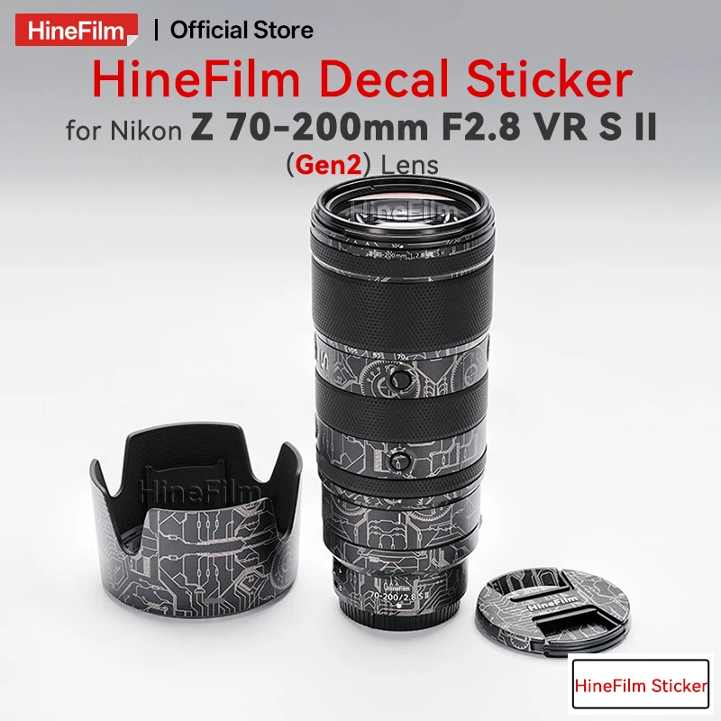 Adesivo Protetor Hinefilm para Lente Nikon Z 70-200F2.8 VR S II, Capa Protetora 70200 para Lente Nikkor Z 70-200 F2.8 II