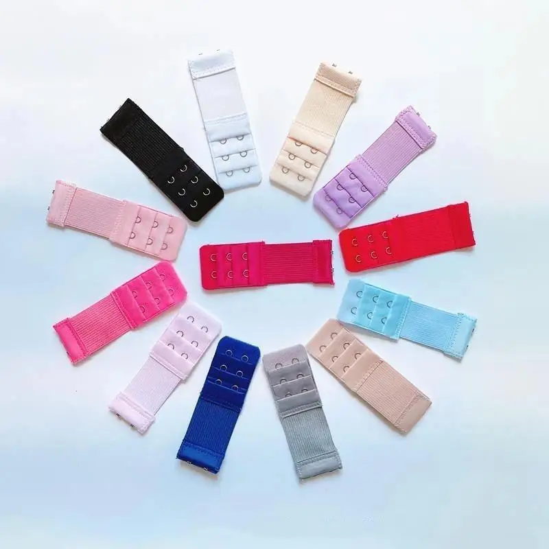Elastic Soft Bra Extension Straps 10PCS 3 Rows With 2 Hooks Comfortable Underwear Accessory