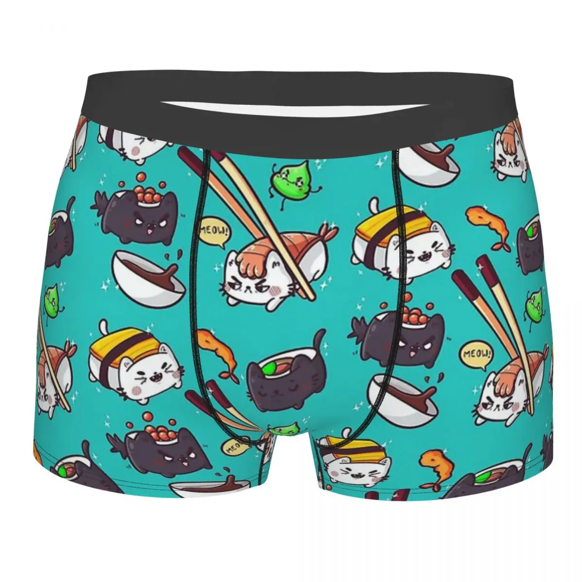 

Sushi Cats Cat Underpants Breathbale Panties Men's Underwear Ventilate Shorts Boxer Briefs