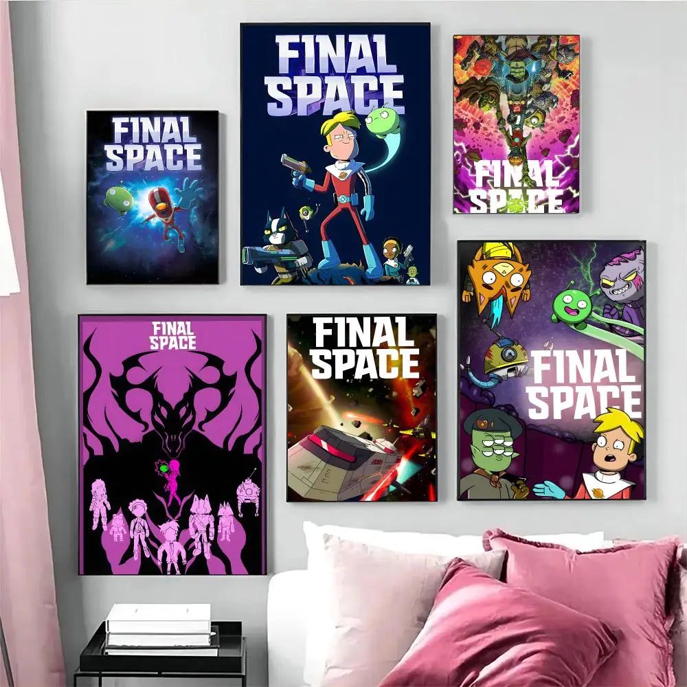 Final Space Animation Space Opera Poster Self-adhesive Advanced Aesthetic Printing Paper Wall Art for Living Room Home Decor