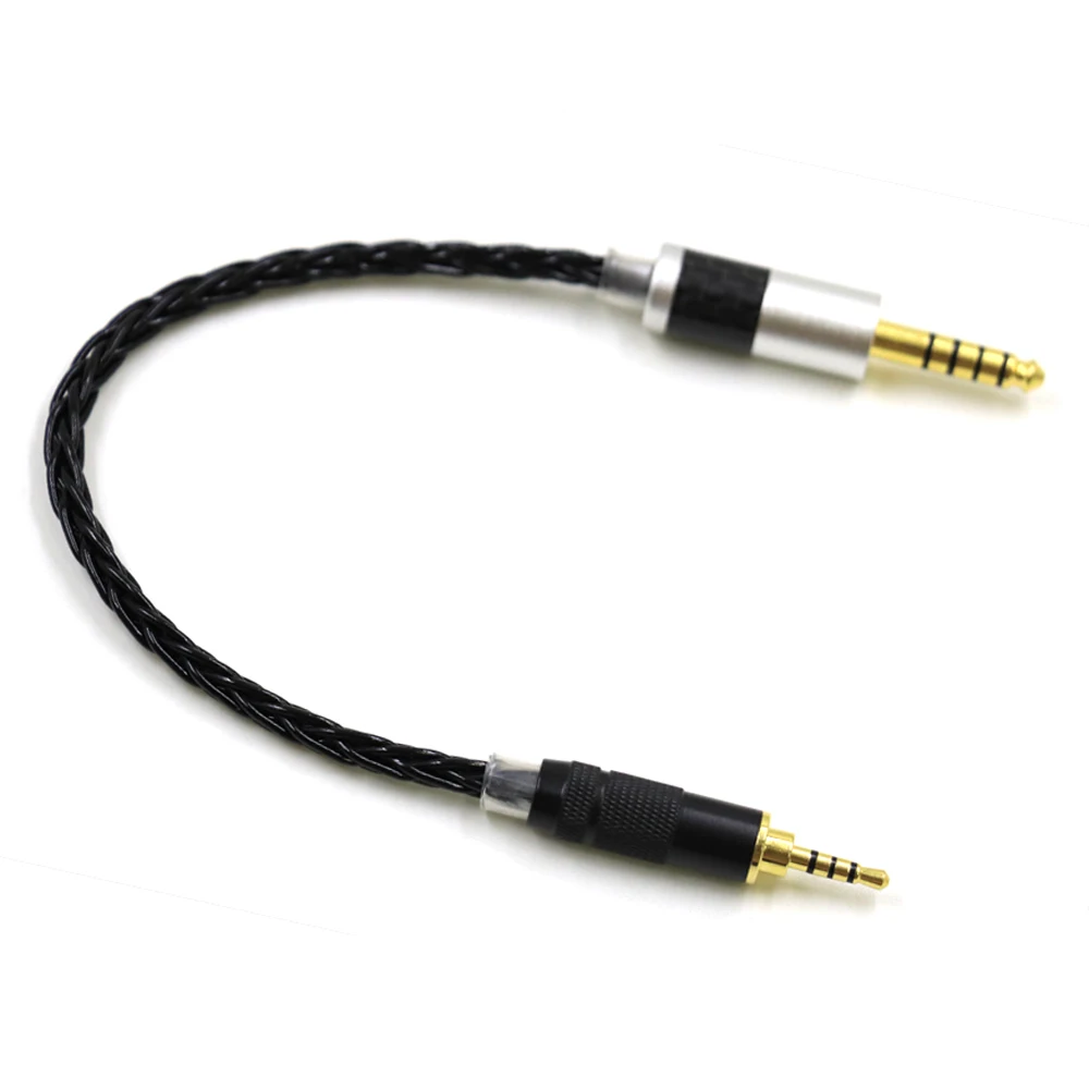HIFI 8 Core berlapis perak 2.5mm TRRS pria seimbang ke 4.4mm kabel adaptor Audio jantan seimbang 2.5 hingga 4.4 konektor kabel DIY