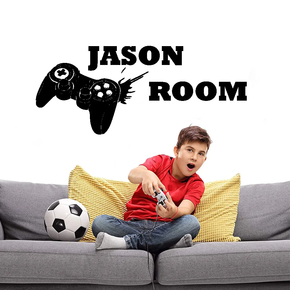 1 pc funny game culture Personalized Name Wall Art Decal Wall Stickers Pvc Material Kids Room Nature Decor Creative Stickers