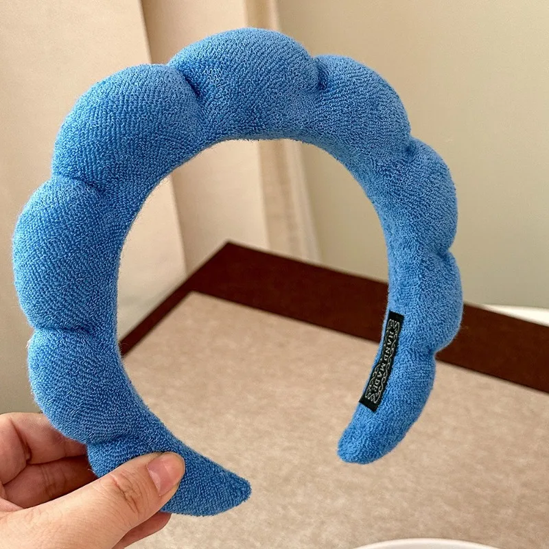 Diadema de esponja a la moda para mujer, accesorios para el cabello, banda para la cabeza multifunción para lavado de cara, eliminación de maquillaje, banda para el cabello para ducha