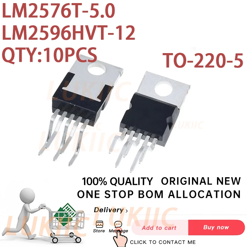 (10PCS) 100% New LM2576SX-5.0 LM2576SX-12 LM2576T-5.0 LM2596HVT-12 LM2596S-ADJ LM2596SX-3.3