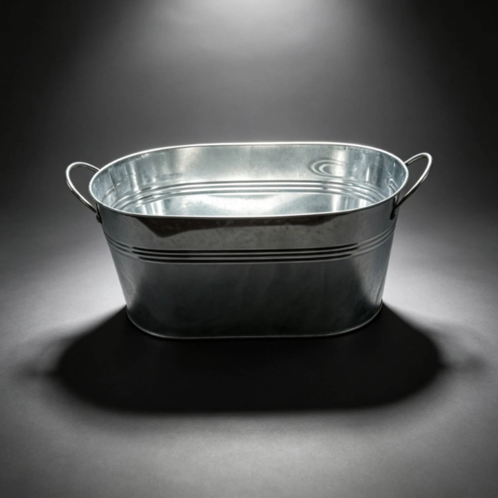 Galvanized Ice Tub Rust-Resistant Metal Ice Tub Oval Drink Tub Sturdy Cooler Long Lasting for Parties, Backyard Gatherings