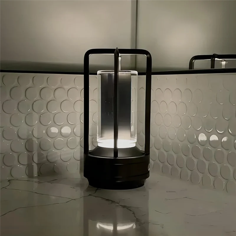 【Favorite!】Atmosphere LED Night Light Retro USB Charging Rechargeable Decorative Table Lamp Bar Bedroom Desk Lighting Decoration