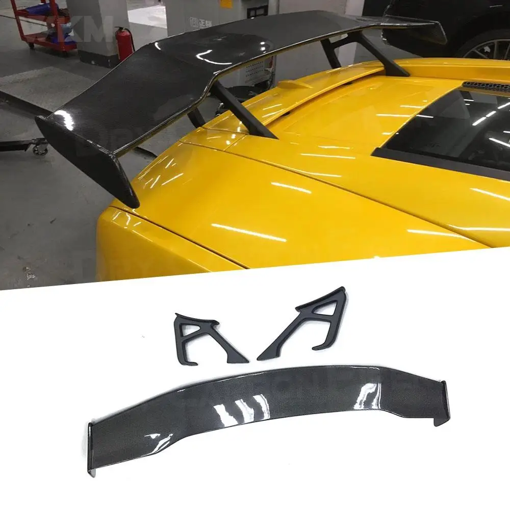 

Carbon Fiber Car Rear Trunk Wing Spoiler for Lamborghini Gallardo allardo LP550 LP560 LP570 GT Rear Wing Trunk Lip Spoilers Wing