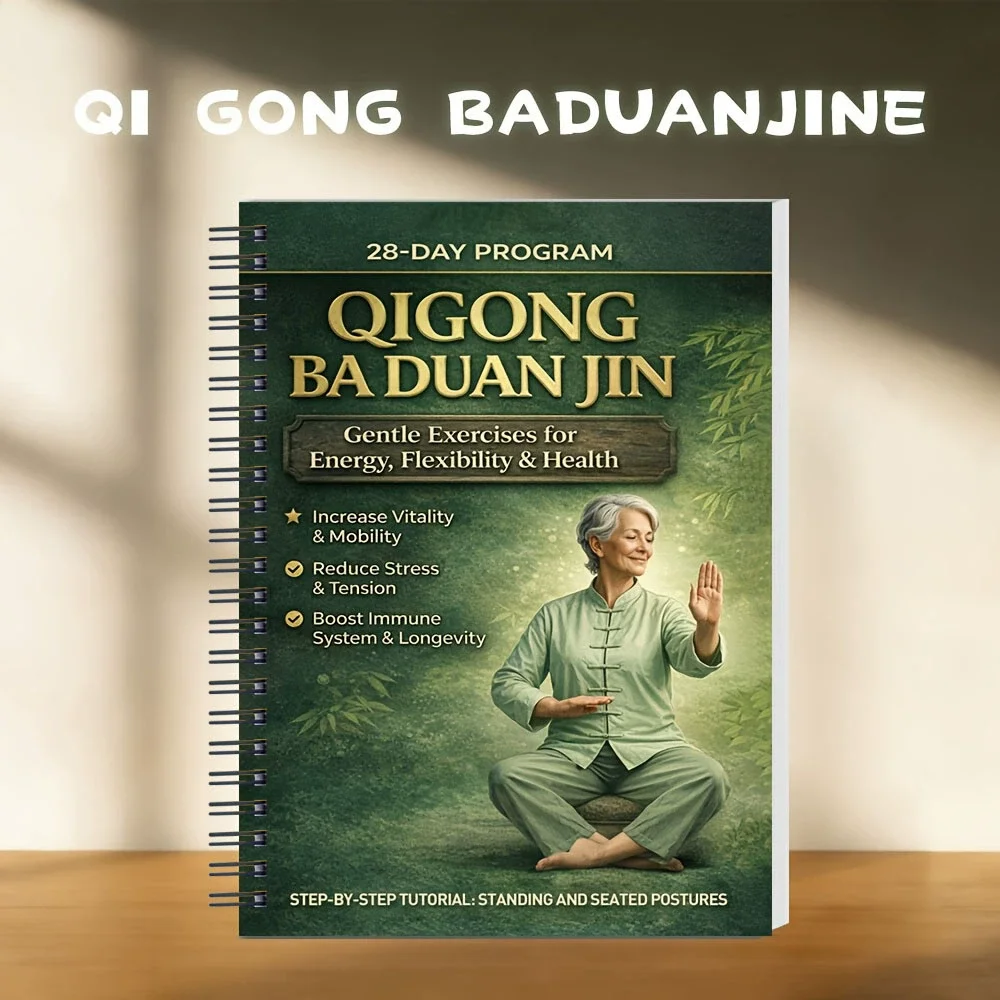 28 Day Health Challenge qi gong ba duan jin Zero Foundation Elderly Eight Section Brocade Qigong Plan book