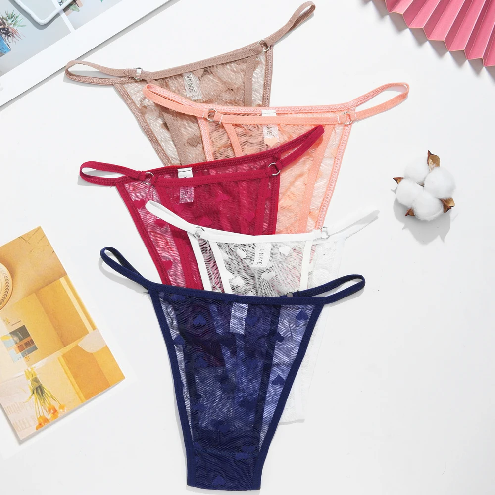 1PCS Mesh Transparent Thong Women Panties Underwear Women Seamless G-String Female Underpants Intimates Lingerie S-L