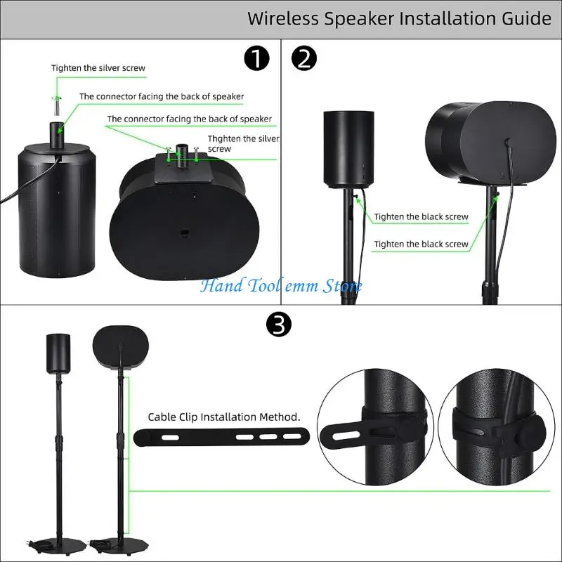 H37F Carbon Steel Music Stand Speaker Stand Studio Monitor Stand Computer Gaming Heavy Duty Rack for Era 300 100 Accessories