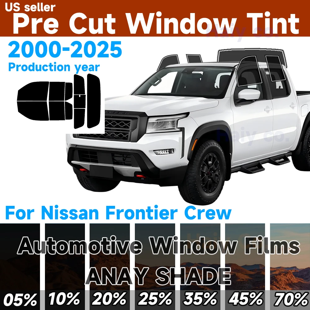 Precut Windows Tint Film Sun Blocking Protection Privacy Anti Shatter Glass Custom Film Kit for Nissan Frontier Crew 2000-2025