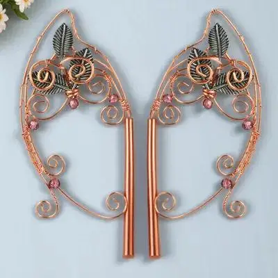 

1 Pair Vintage Bead Decor Non Fairy Earrings For Women Piercing Ear Wrap Ear Clips For Fairy Party Cosplay Women Gift Jewelry