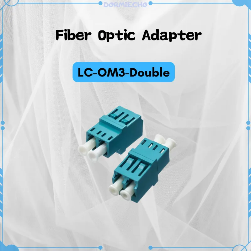 

Optical Fiber Connector LC-OM3-Double Fiber Optic Adapter Flange Transition Adapter LC Multimode Duplex Fiber Optic Coupler