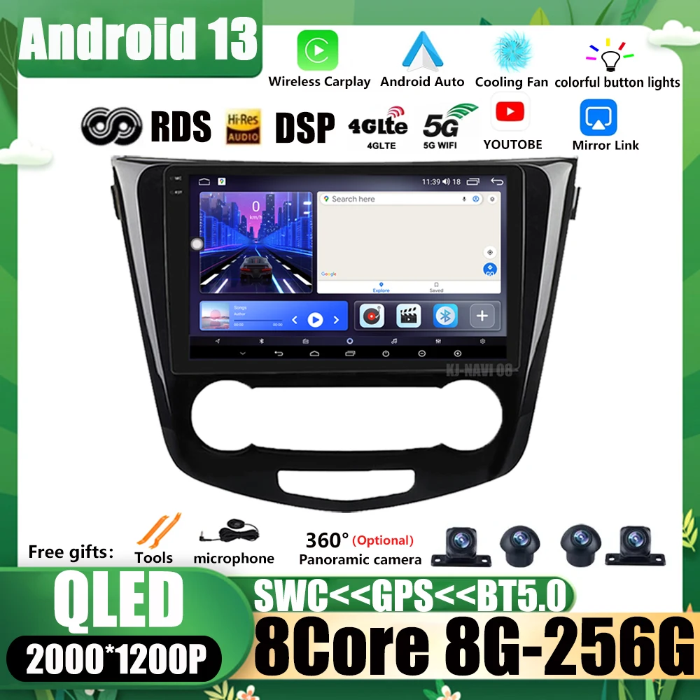 

10.1 Inch Android 13 For Nissan X-Trail xtrail X Trail 3 T32 2013 - 2017 Car Radio DSP Wireless Carplay Auto Multimedia Video