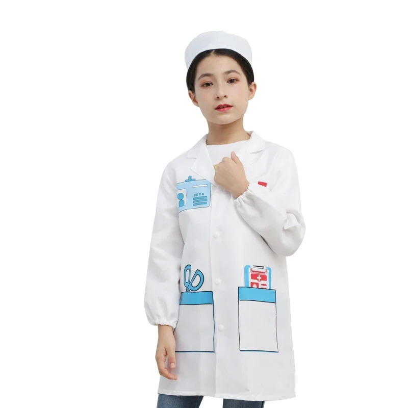 Halloween Costume Baby Toys Set Fancy Party Birthday Kids Cosplay Costume Doctor Nurse Work Children Uniform Cross Coat