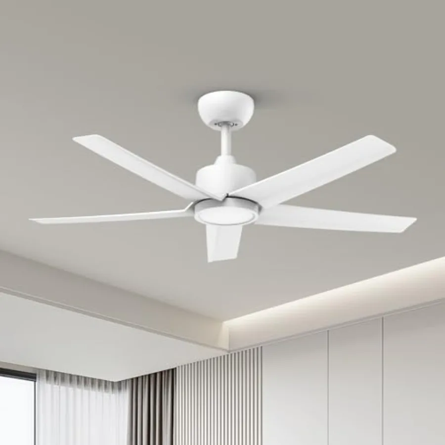 

44" Ceiling Fans with Lights, Ceiling Fan with Light and Remote, Reversible Airflow, 6 Speeds, Timer, Dimmable, Modern Ceiling