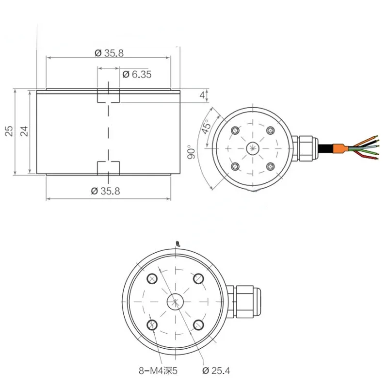 Chengying HZC-T high-precision cylindrical tensile force measurement pressure weighing sensor 100n200n500kg50kg