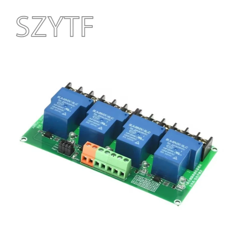 1 2 4 8 Channel Relay Module 30A With Optocoupler Isolation 5V 12V 24V Supports High And low Triger Trigger 