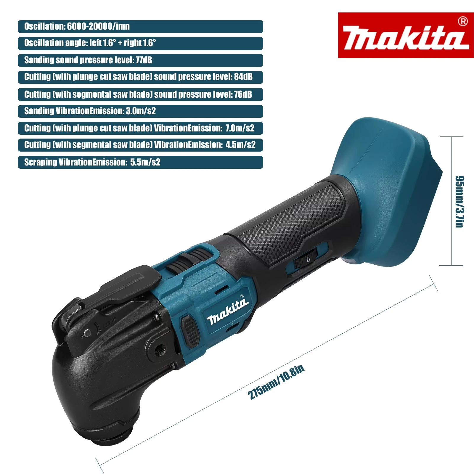 Makita 18V Brushless Quick release Oscillating tool Multi functional tool Renovator Electric trimmer Compatible for MAKITA 18V