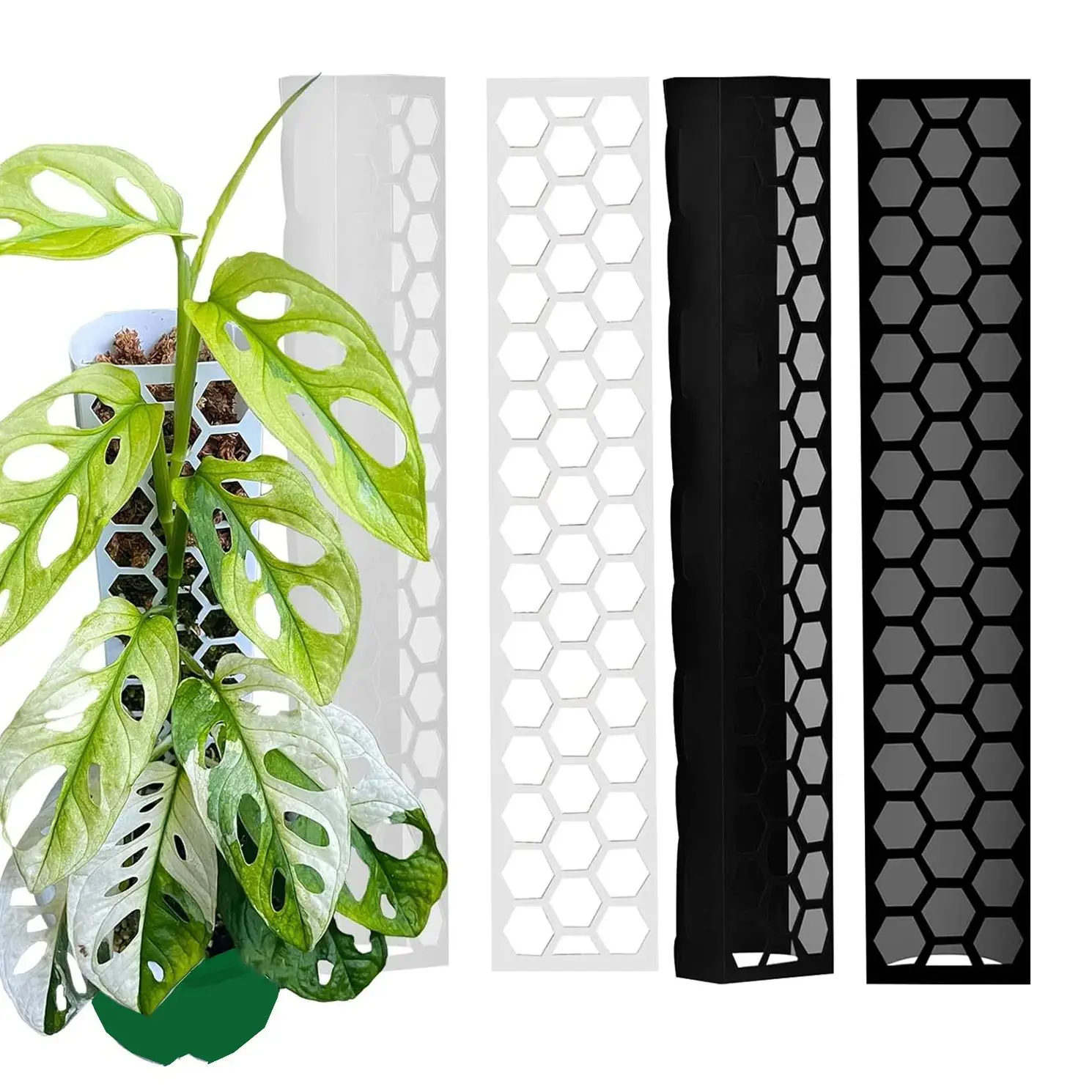 

5pcs 40cm Plastic Moss Poles for Climbing Plants Support for Monstera Indoor Plants Stackable Sturdy Plant Support