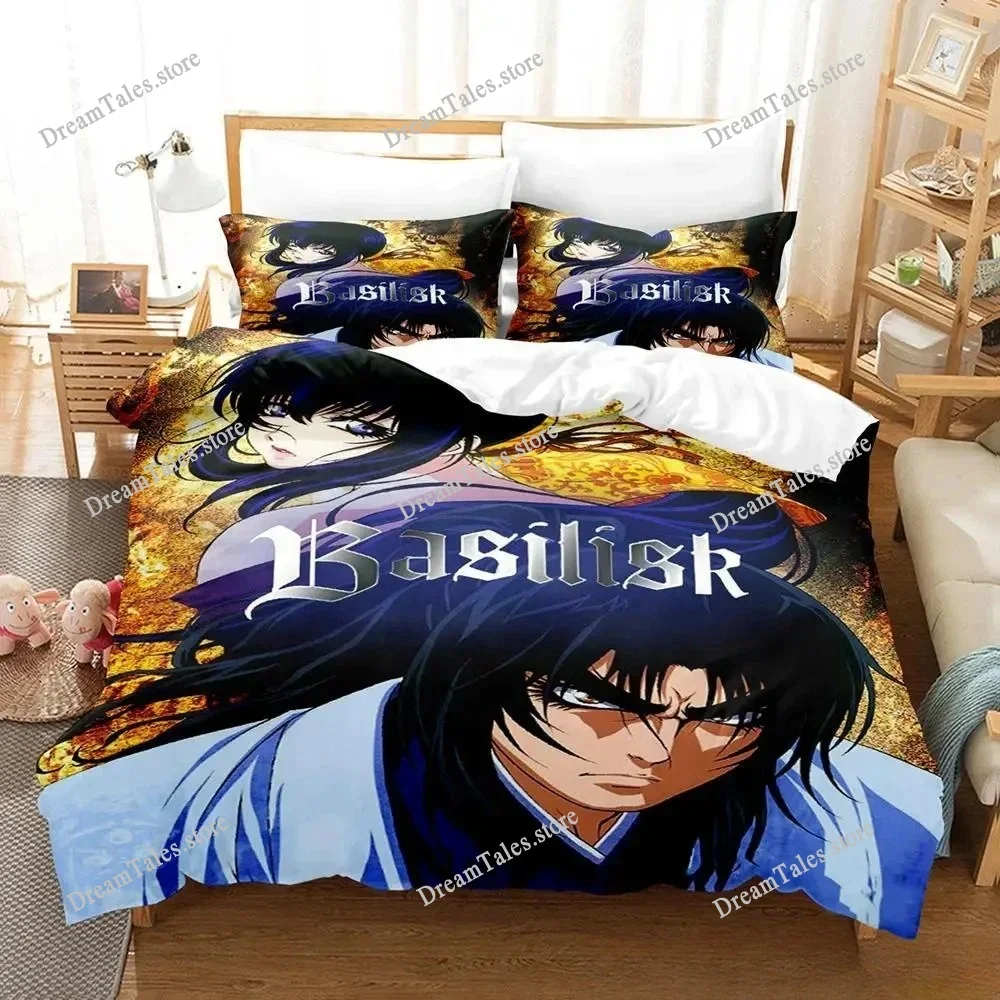 

Anime Basilisk Printed Duvet Cover Bedding Comforter Sets Soft Quilt Cover and Pillowcases Single_Double_Queen_King Home Textile