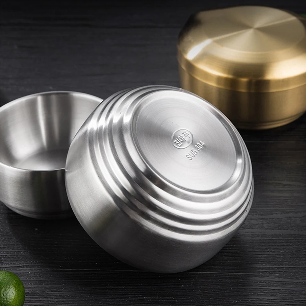 

Stainless Steel Soup Cubilose With Lid Reusable Compact Lightweight Household Kitchen Soup Rice Bowl For Home Restaurant