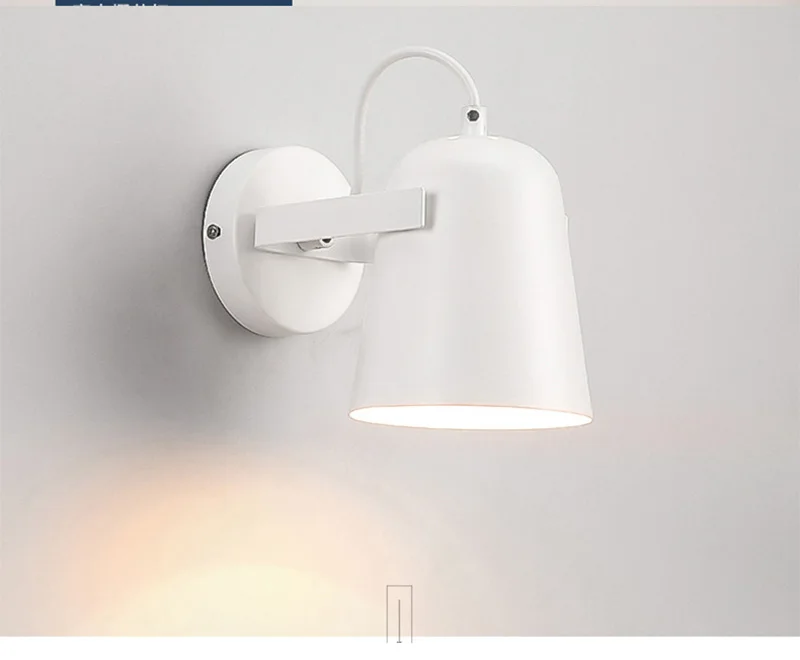 LED Wall Lamp Nordic Macaron Colorful Bedside Lamps Indoor Aisle Stair Background Adjustable Lighting Sconces Home Decors Lights