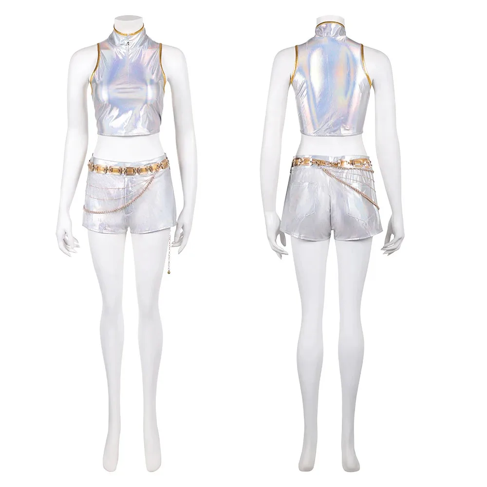 Rumi KPOP Demons Hunter Cosplay Travestimento Costume per Donne Ragazze Gruppo Palcoscenico Gioco di Ruolo Uniforme Abbigliamento Vestito di Carnevale di Halloween