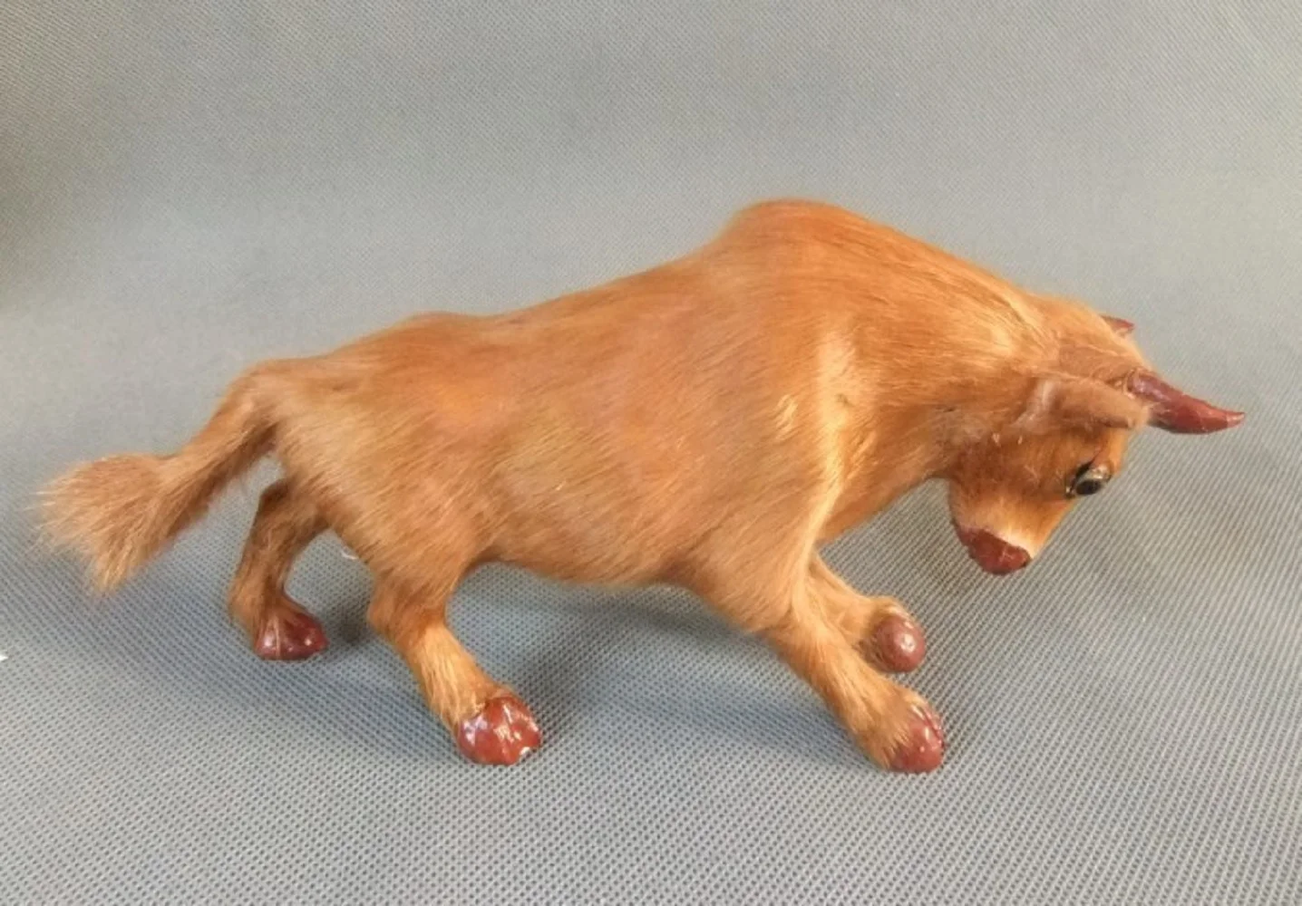 simulation cow toy polyethylene & furs handicraft bull doll gift about 17x10cm 2441