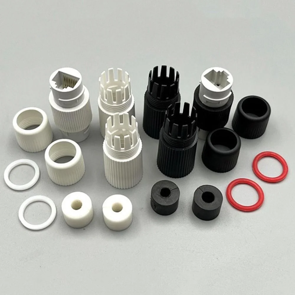 Conector do cabo de rede RJ45, cobre prático, Dustproof, cabeça reta, PC, impermeável, extensor de cabeça dupla