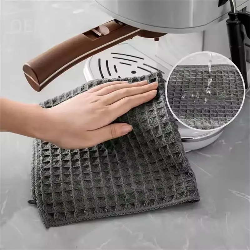 Super Absorbent Microfiber Cleaning Cloth Tower Coffee Bar Cleaning Towels Barista Clean Tool Coffee Machine Cleaner 1/3/5Pcs