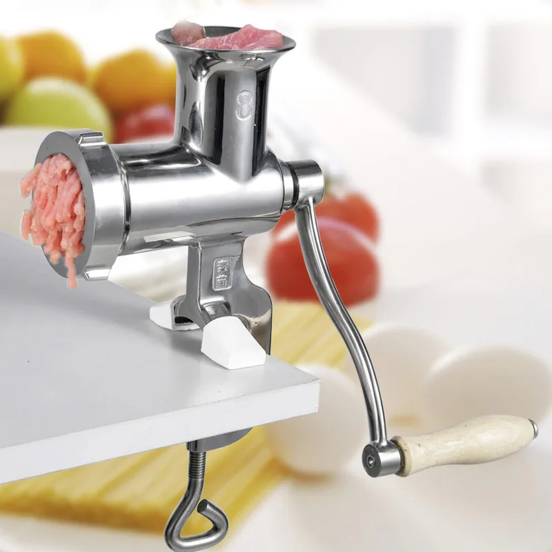 Model 8 Stainless steel manual meat grinder manual beef sausage machine minced meat tool multifunctional food processor