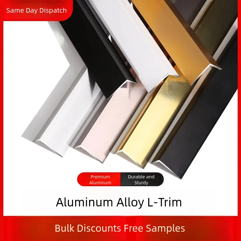 10mm Aluminum Corner Trim 90cm 6-Pack Narrow L Shape Angle Edge Protector Wall Tile Corner Guard Decorative Strip 5 Colors