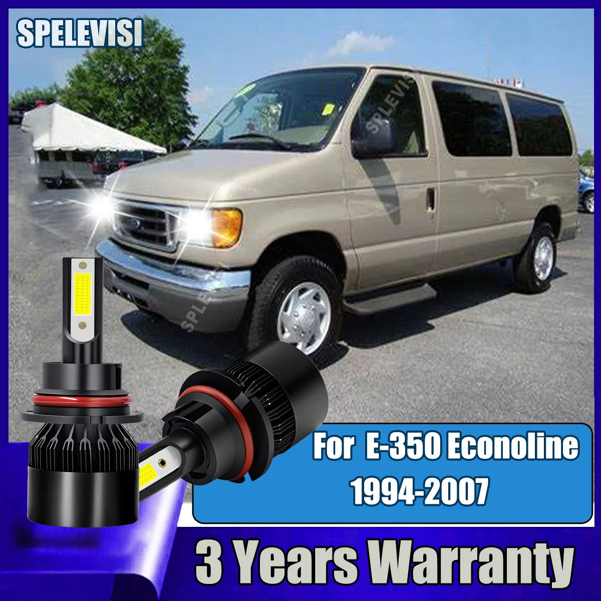 LED High Low Beam –Eco-Friendly LED Replacement For Ford E-350 Econoline 1994-2007 1995 1996 1997 1998 1999 2000 2001 2002 2003