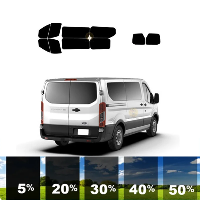 

precut Removable Window Tint Film For Car 100% UVR 5%-70%VLT Heat Insulation Carbon ﻿For FORD TRANSIT CONNECT MINI VAN 2014-2023