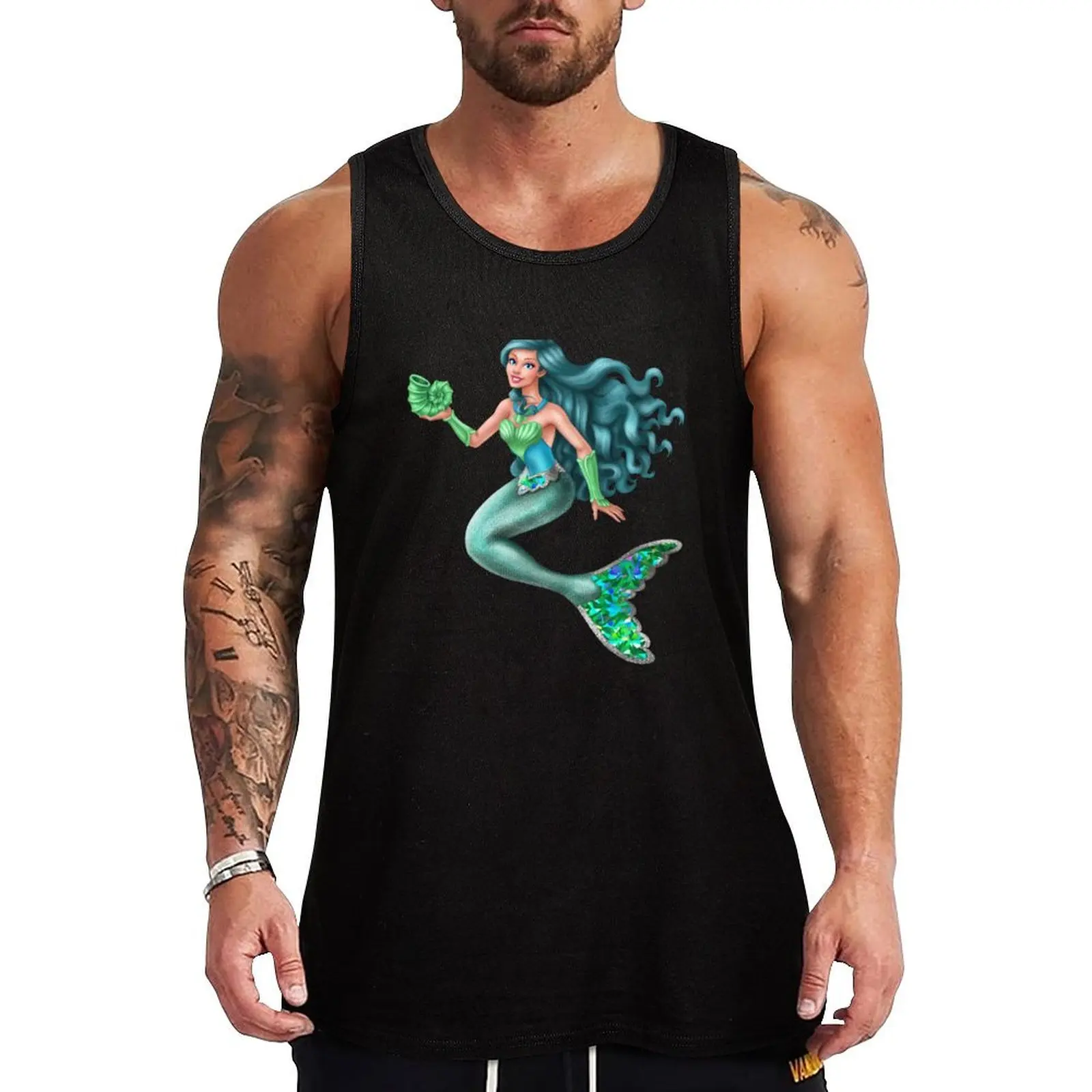 Mermista - Heroic Mistifying Mermaid Tank Top plain t-shirt Muscle fit Body man quick-drying t-shirt